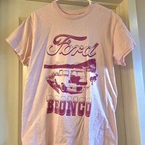 Ford Pink Crewneck Tee with Gray Logo